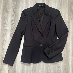 THEORY Nichelle Tailor Women’s Black Wool Blend Fully Lined Blazer Size 6